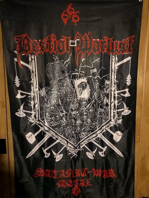 bestial war metal fabric wall flag|OFFICIAL BESTIAL WARLUST 3FTx5FT FLAG .